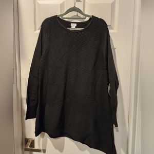 Chico's Sweater with angled hem, NWT